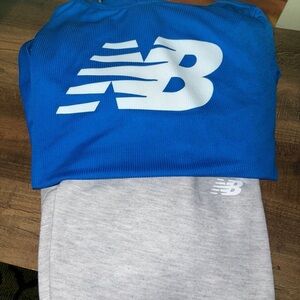 New Balance Kids Blue and Gray Joggers